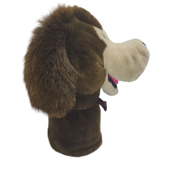 Vintage 24K Polar Puff Special Effects Plush Hand Puppet Puppy Dog Brown Hound - Picture 6 of 11